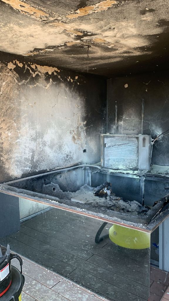 Reparación después de un incendio